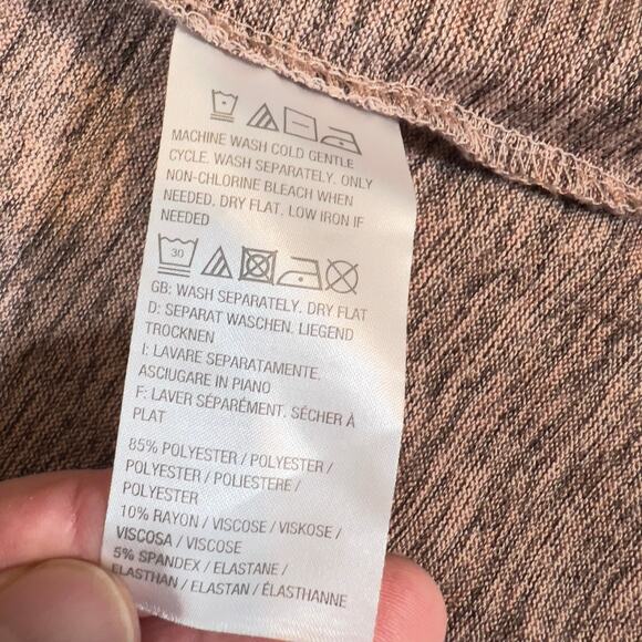 Logo Lori Goldstein Open Wrap Sweater Woman's XXS Sleeveless Heathered Brown QVC - Picture 5 of 12